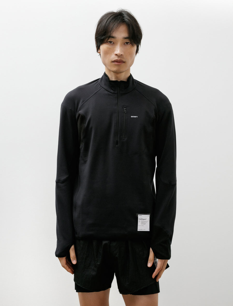 FuzzFleece Half-Zip Black - Image 1