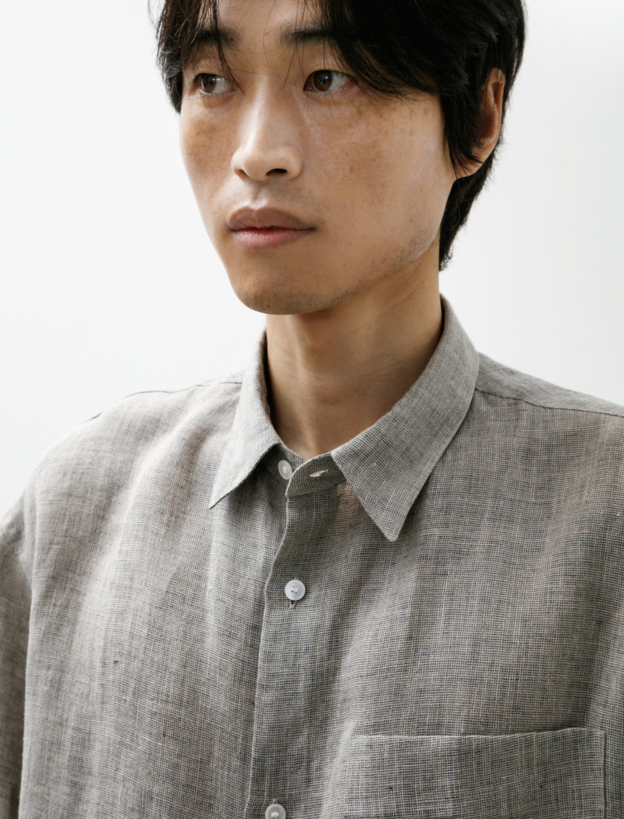 Eternal Summer Shirt Linen Mesh Grey Mix - Image 4