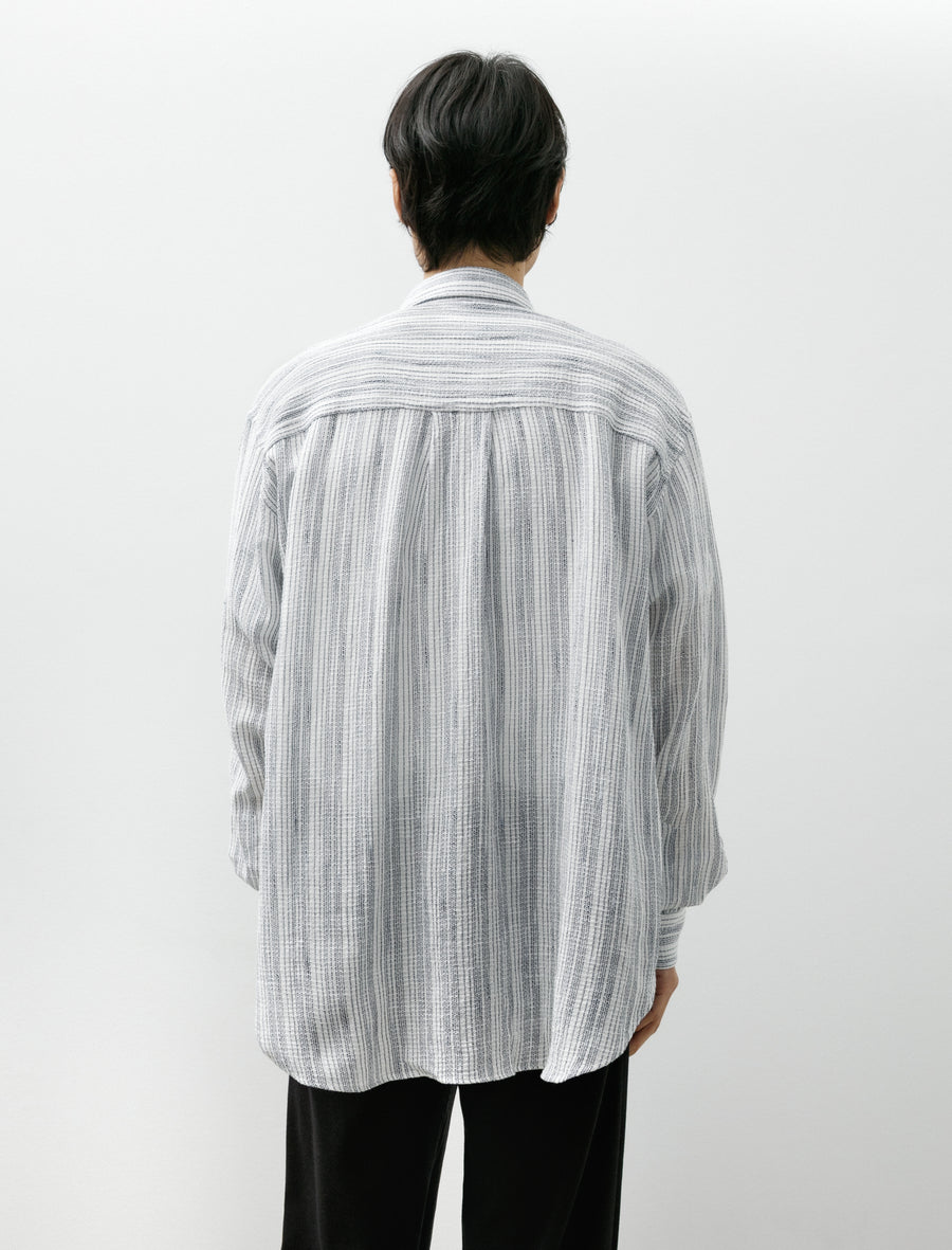 Eternal Shirt Vegetable Dye Shuttle Crepe White Rain - Image 2