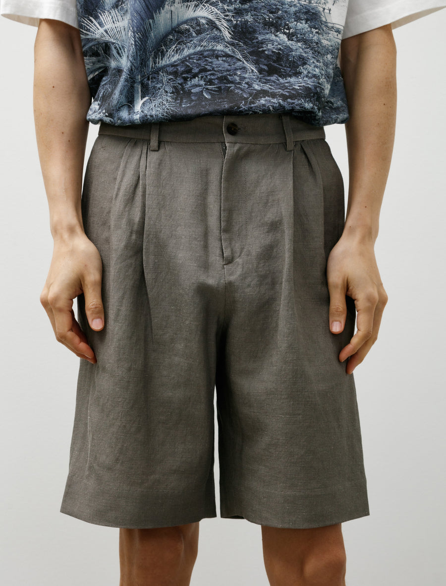 Spring Short Pants Kersey Chambray Linen Clay - Image 7
