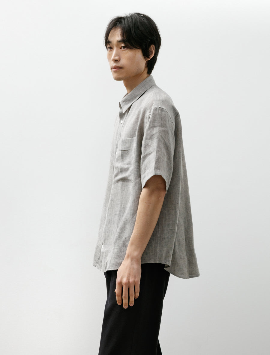 Eternal Summer Shirt Linen Mesh Grey Mix - Image 3