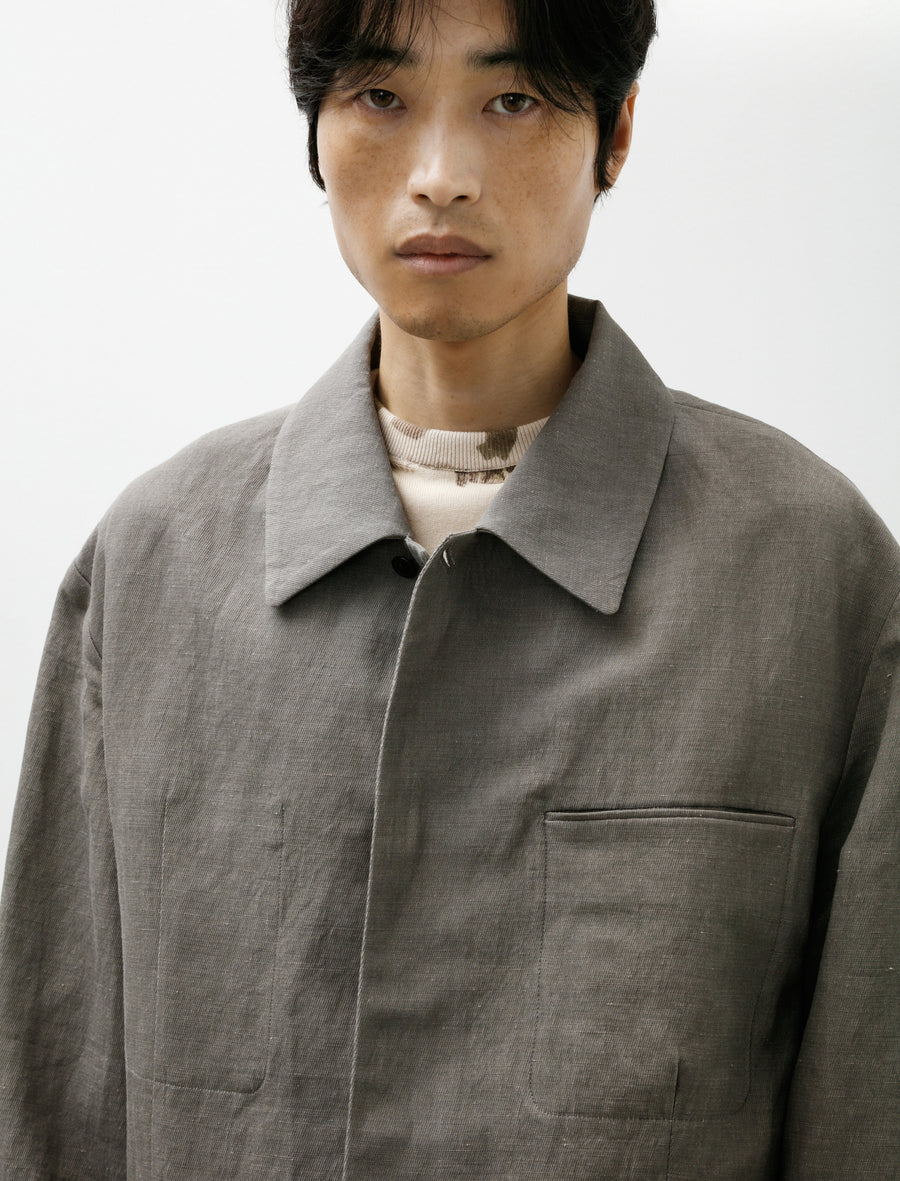 Lao Blouson Kersey Chambray Linen Clay - Image 5