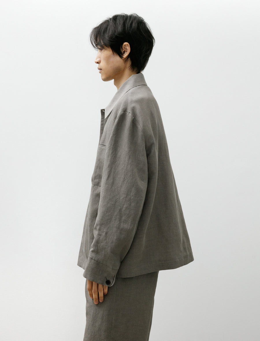 Lao Blouson Kersey Chambray Linen Clay - Image 3