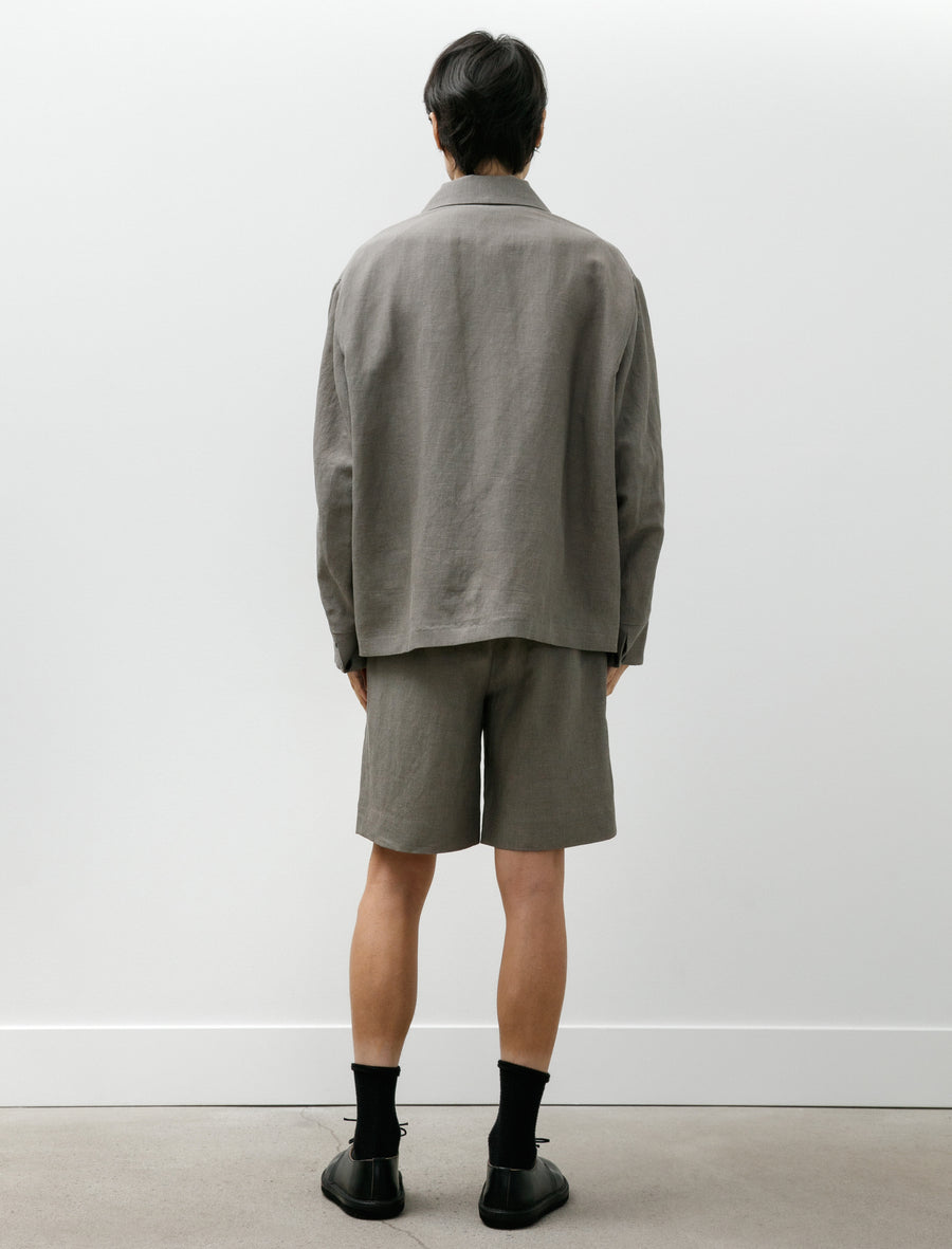 Spring Short Pants Kersey Chambray Linen Clay - Image 2