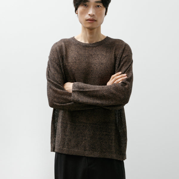 Seya Komorebi Sweater Large GG Kanoko Indigo X Mud Melange – Neighbour