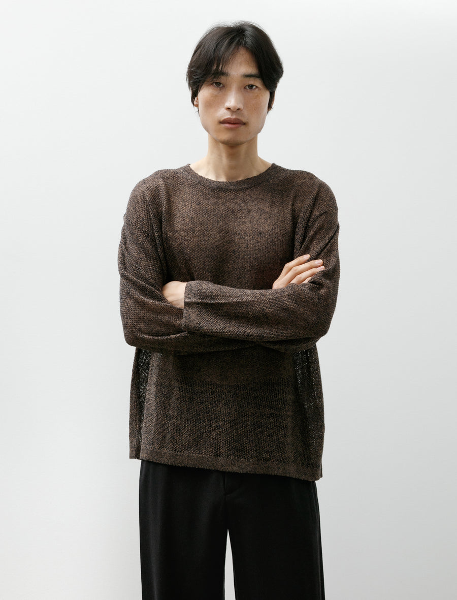 Komorebi Sweater Large GG Kanoko Indigo X Mud Melange - Image 1