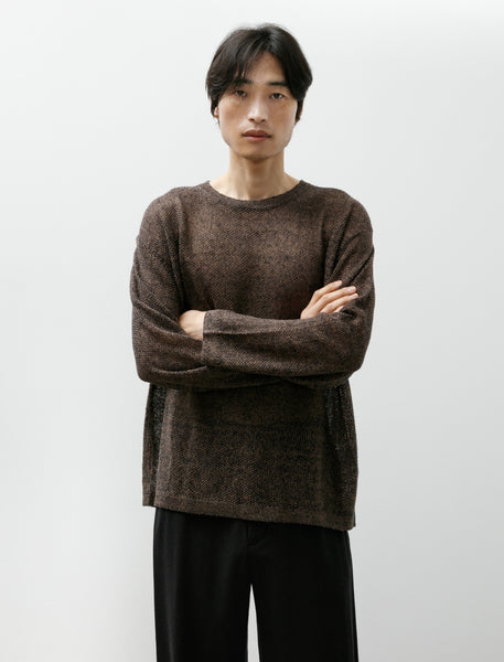 【美品】seya KOMOREBI SWEATER Seya Komorebi Sweater Large GG Kanoko Indigo X Mud Melange – Neighbour