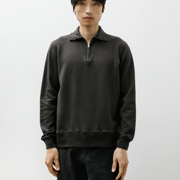Slopeslow Half Zip Cotton Linen Light French Terry Carbon – Neighbour