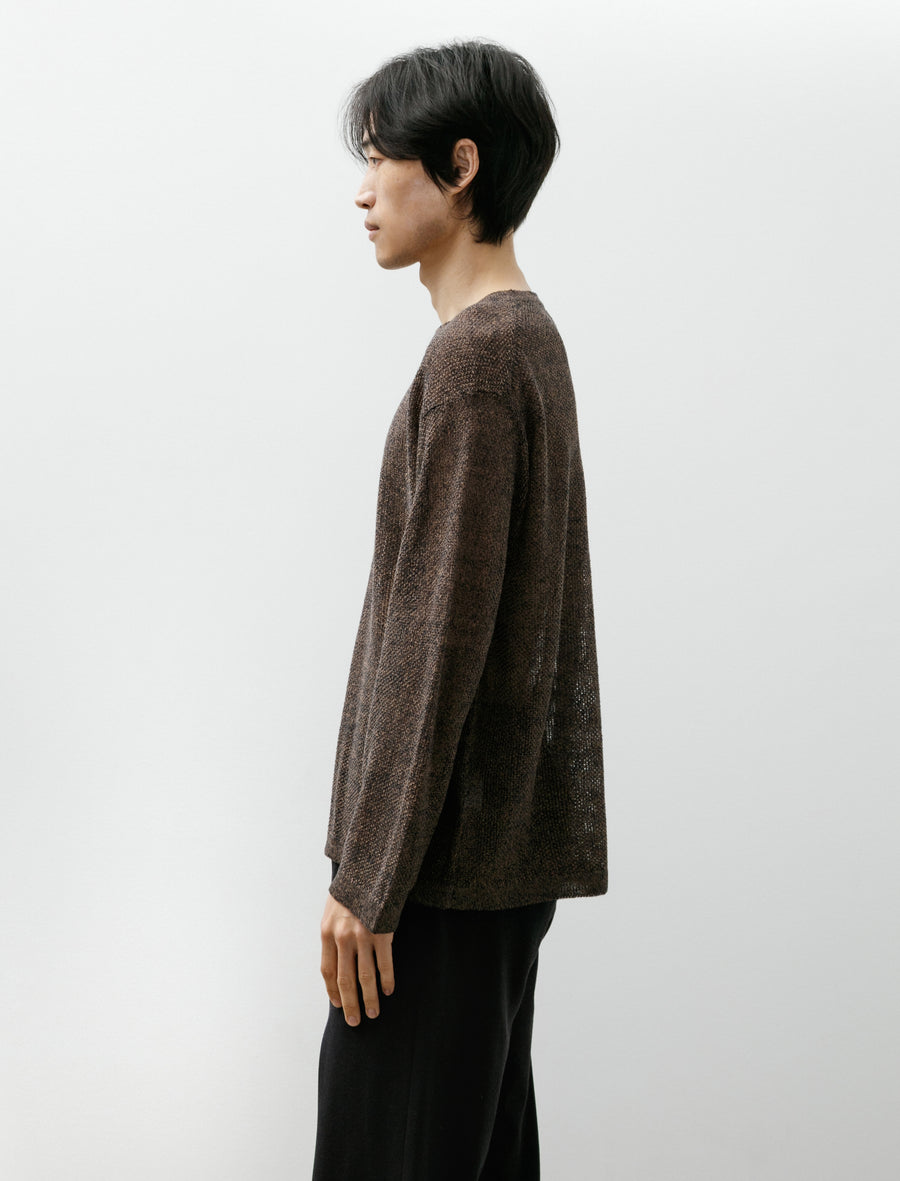 Komorebi Sweater Large GG Kanoko Indigo X Mud Melange - Image 3