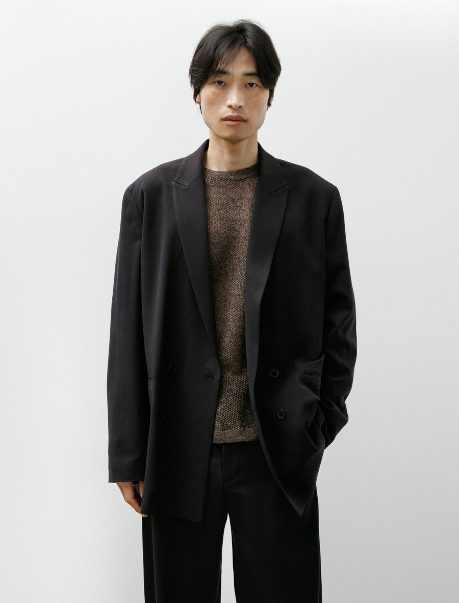 Travel Tailored Jacket Summer Herringbone Mud Indigo - Image 1