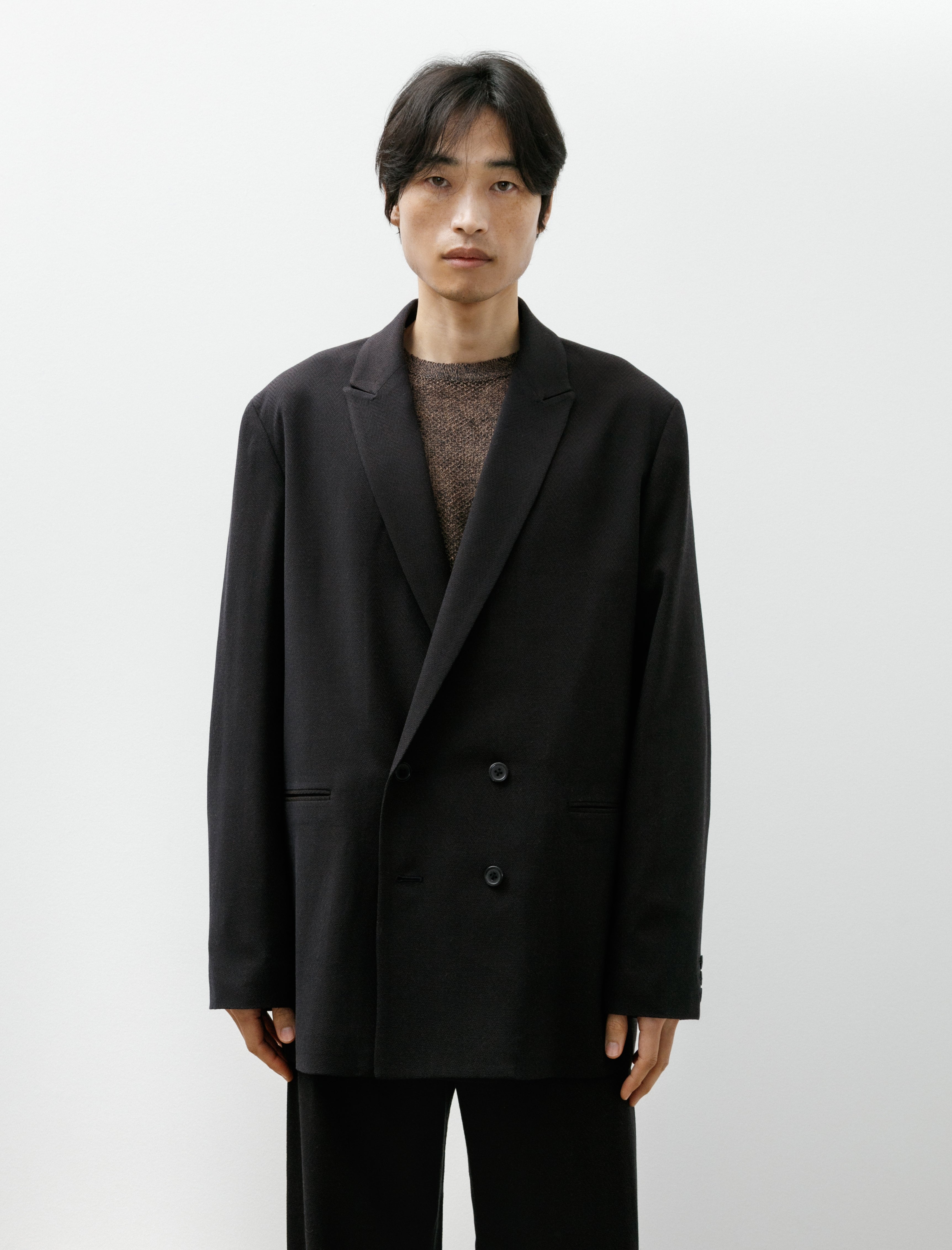 Seya Travel Tailored Jacket Summer Herringbone Mud Indigo