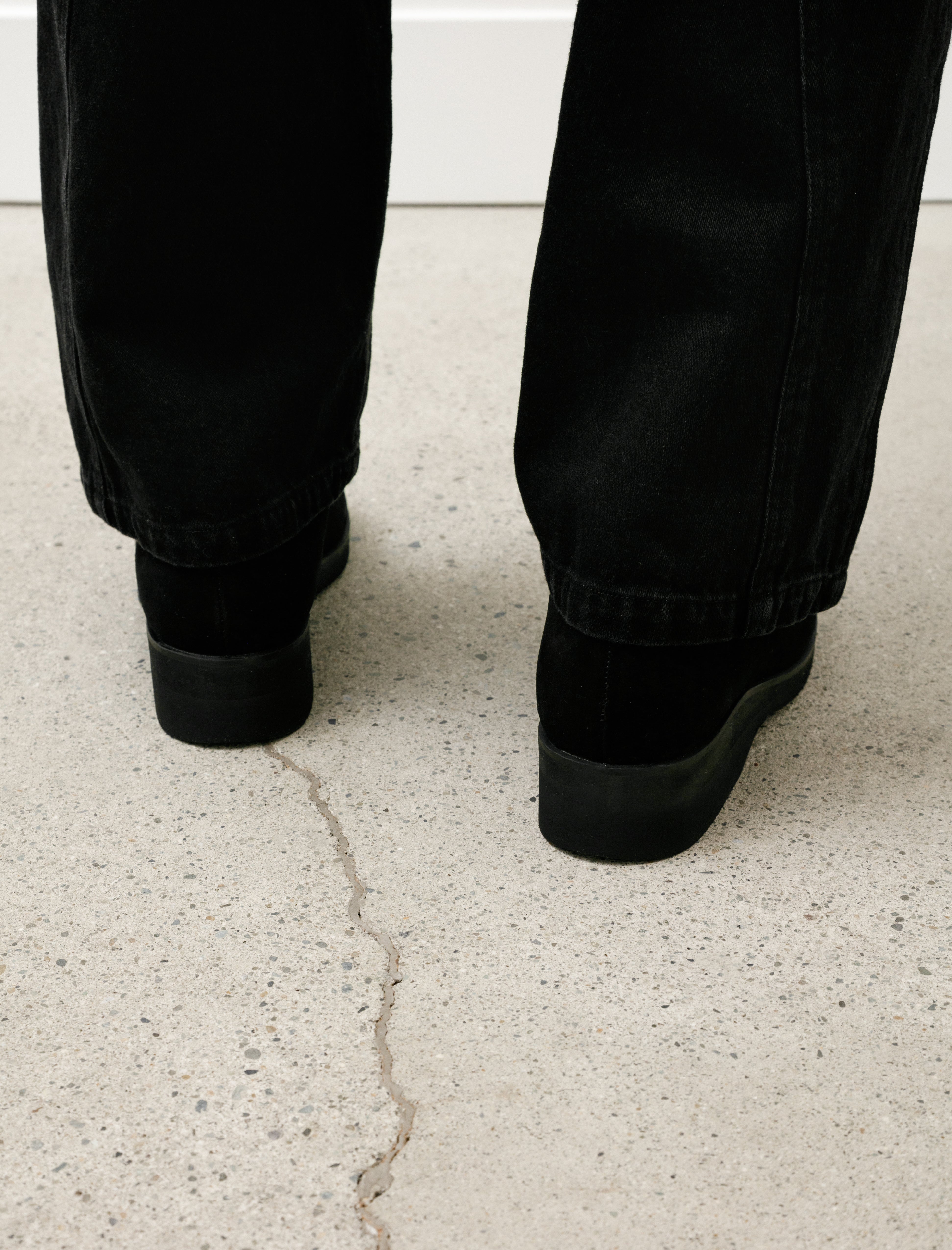 Footworks Tyrolean Shoes Suede Leather Black