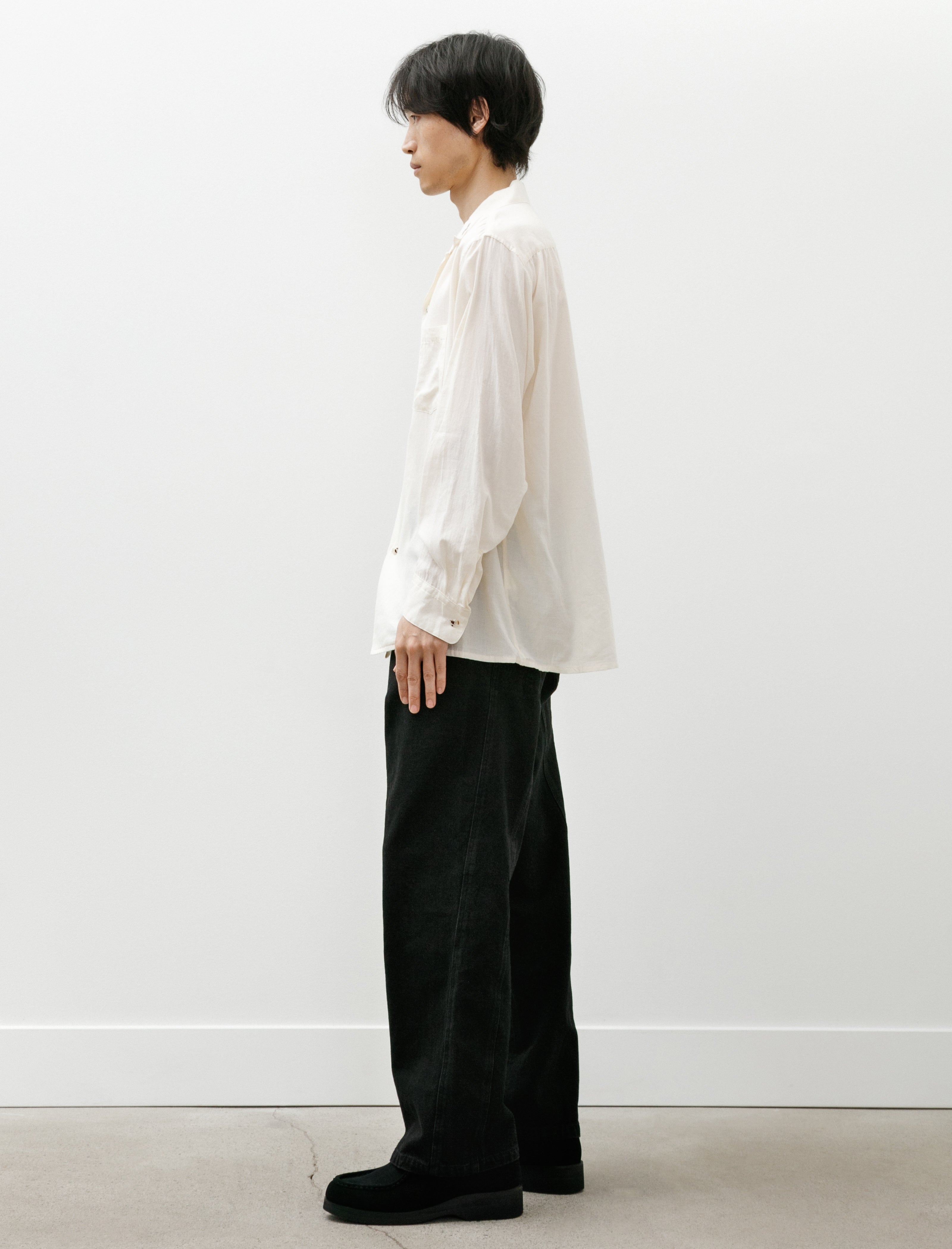 Blackbird Open Collar Shirt Ecru