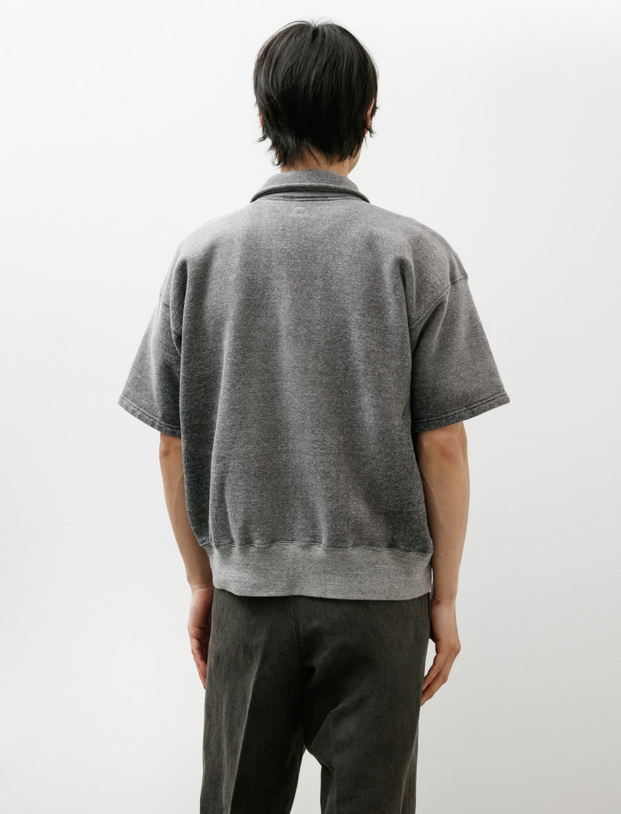 Lot 621 Half Zip S/S Sweatshirt Faded Heather Grey - Image 2