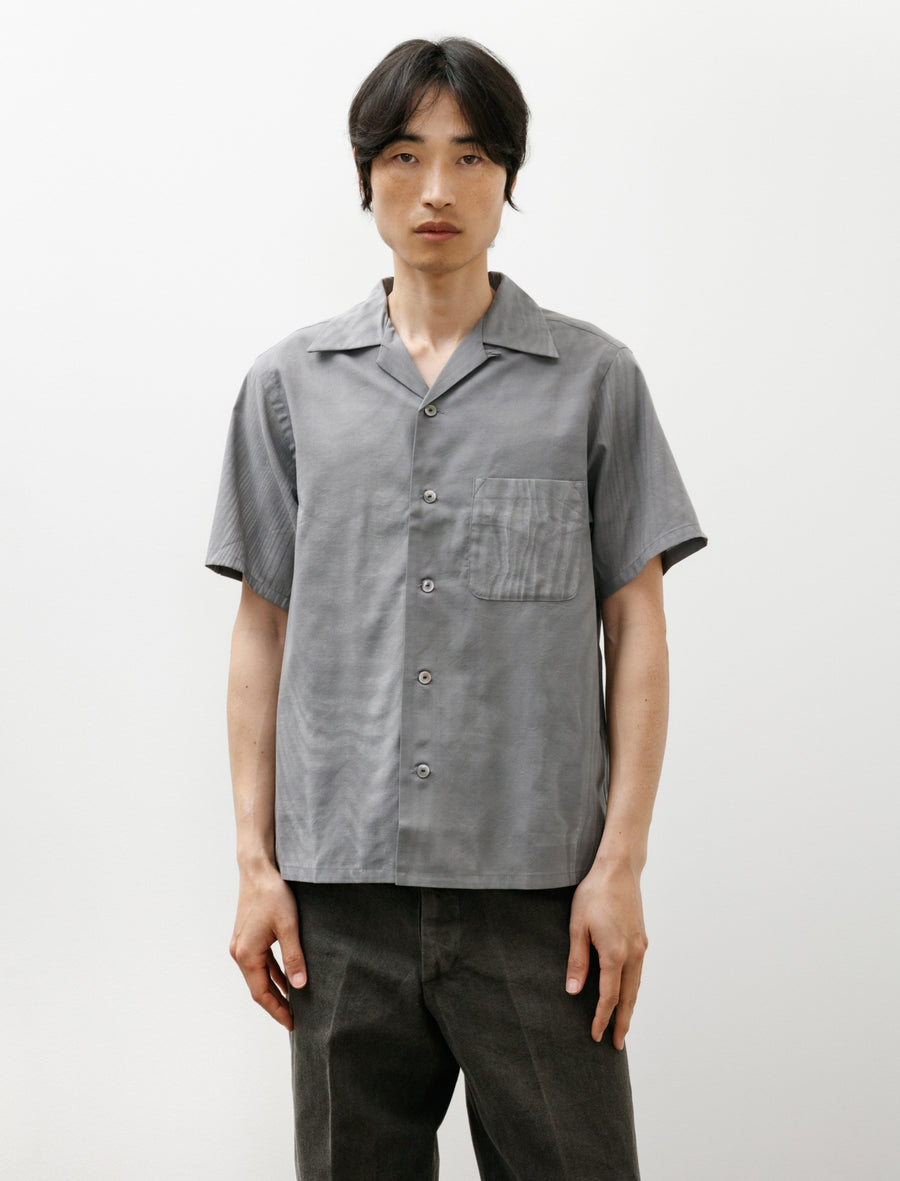 Lot 113 Open Collar Shirt Akitasugi Dark Blue - Image 1