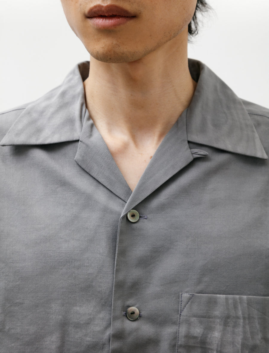Lot 113 Open Collar Shirt Akitasugi Dark Blue - Image 4