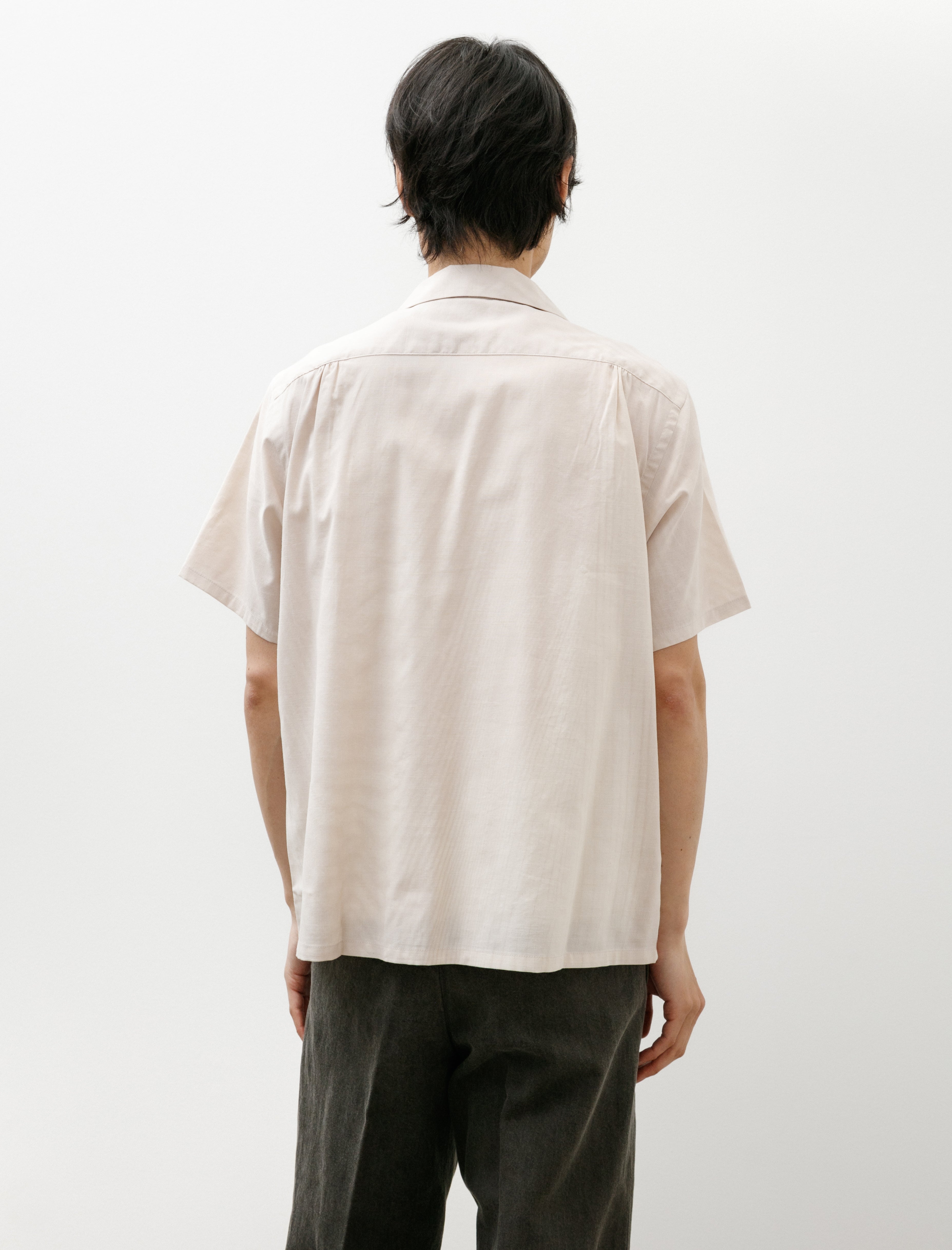 Taiga Takahashi Lot 113 Open Collar Shirt Akitasugi Beige