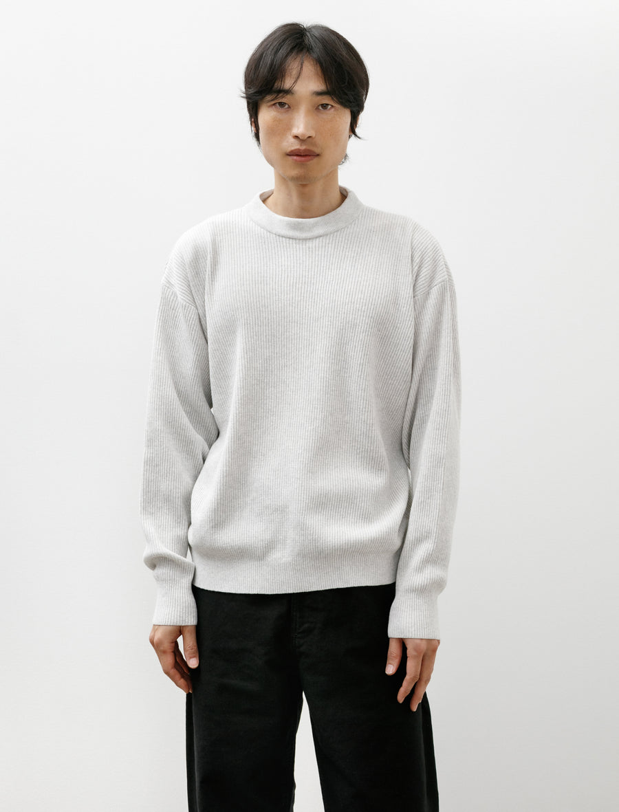 Standard Rib Knit Polo Pale Grey - Image 1