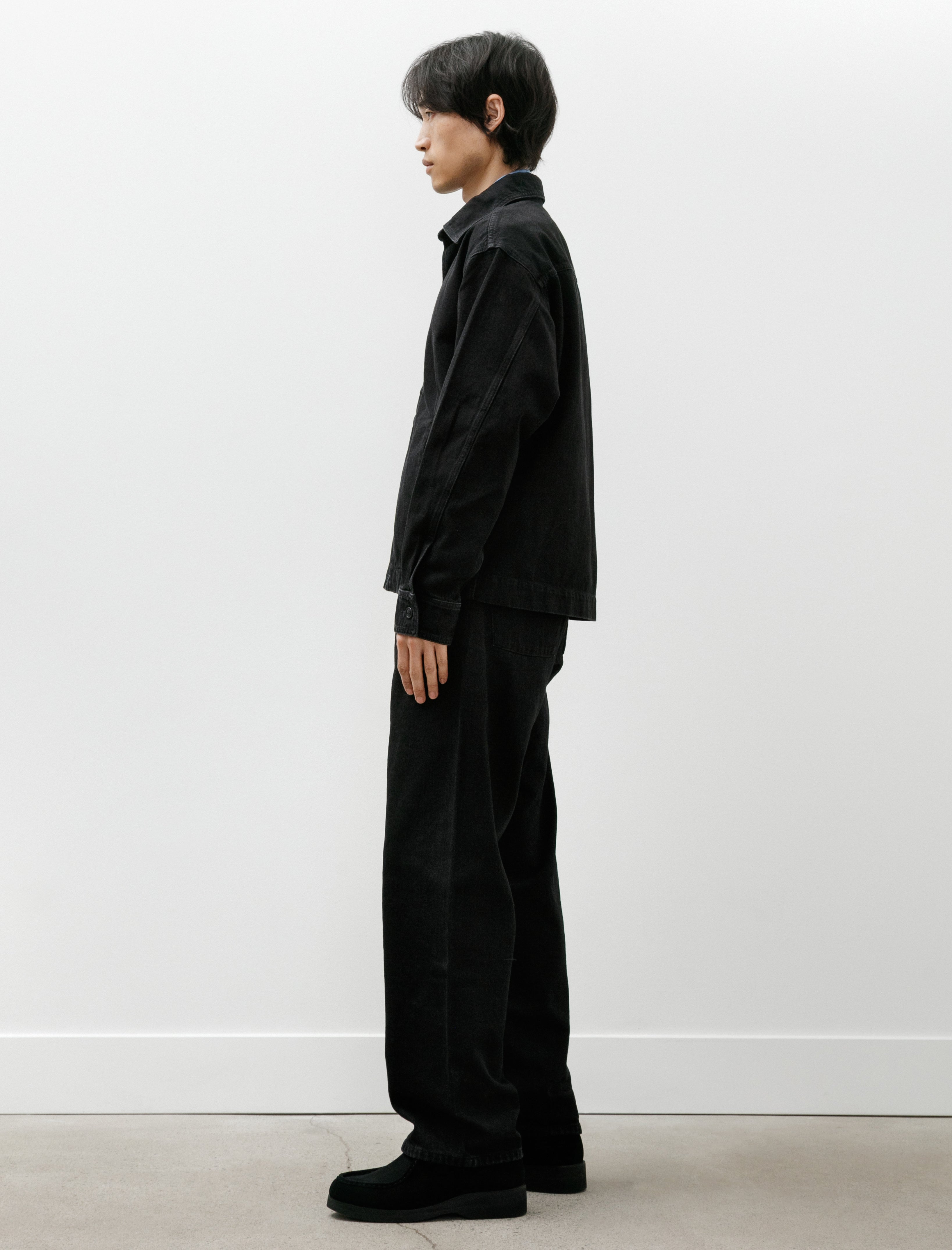 Arpenteur Four Pocket Big Mid Weight Denim Washed Black