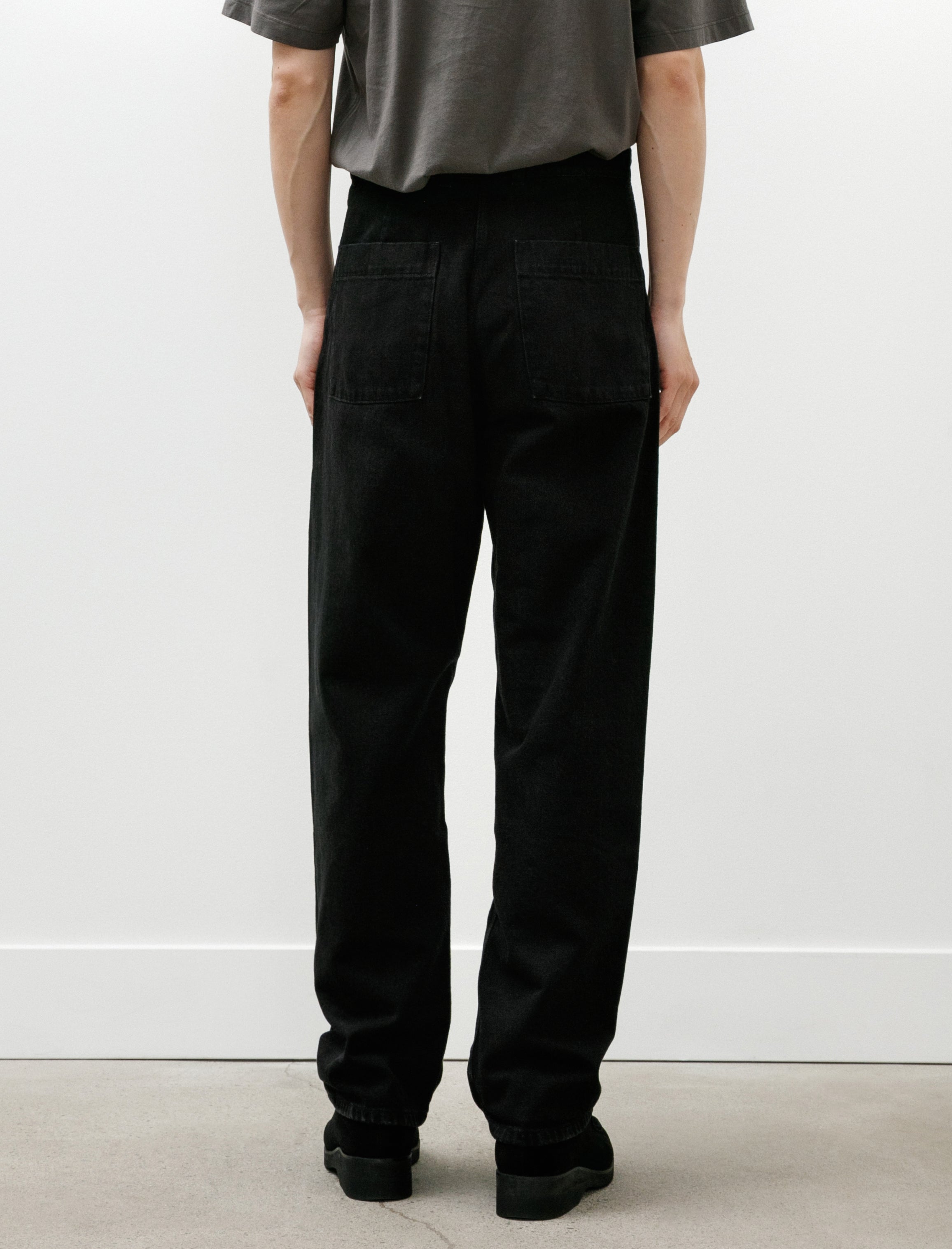 Arpenteur Four Pocket Big Mid Weight Denim Washed Black