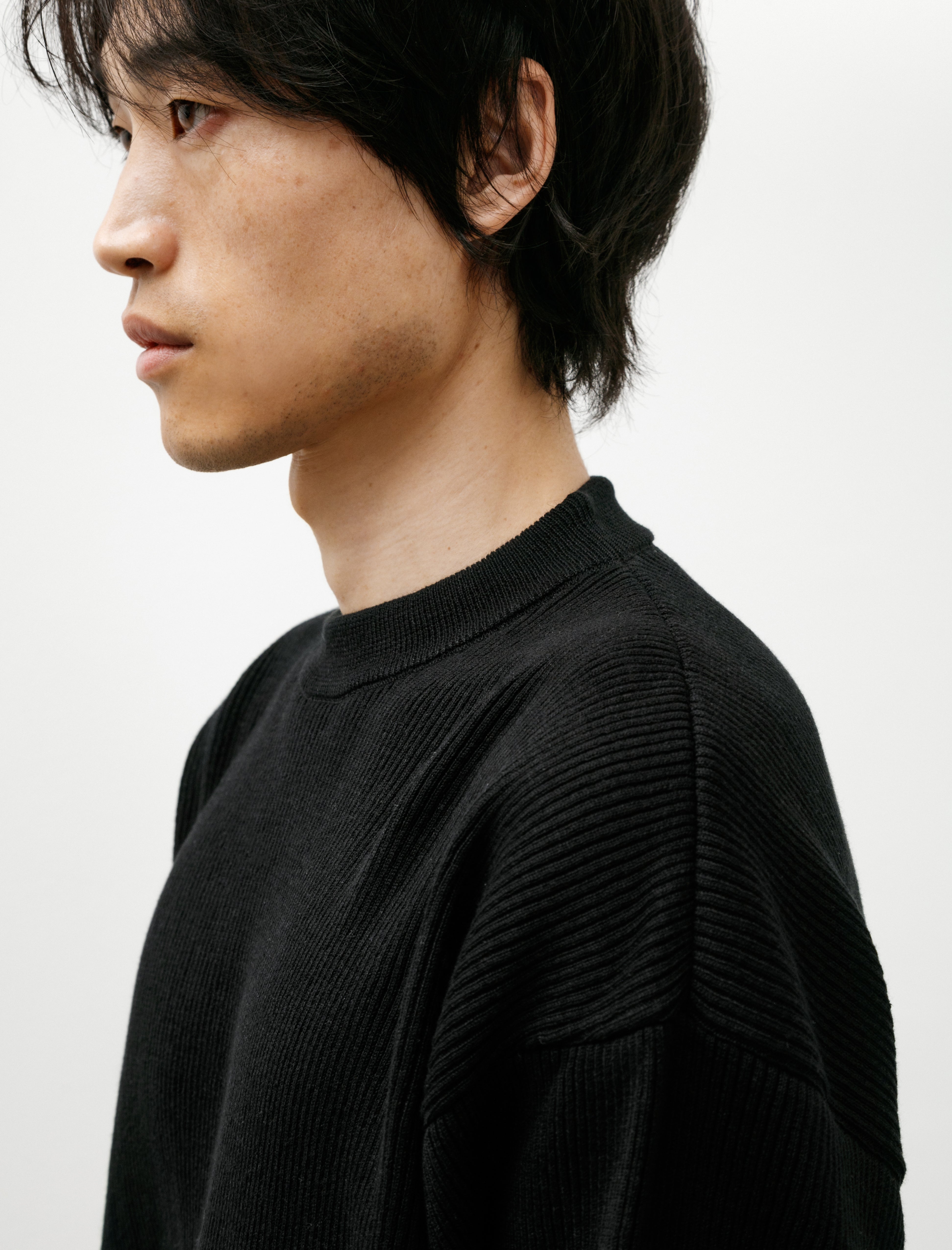 Arpenteur Standard Rib Knit Polo Black