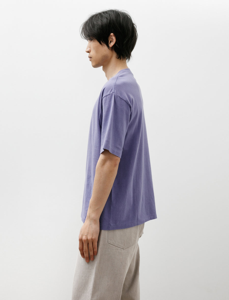 Brushed Organic Cotton Jersey Tee Light Purple - Image 3