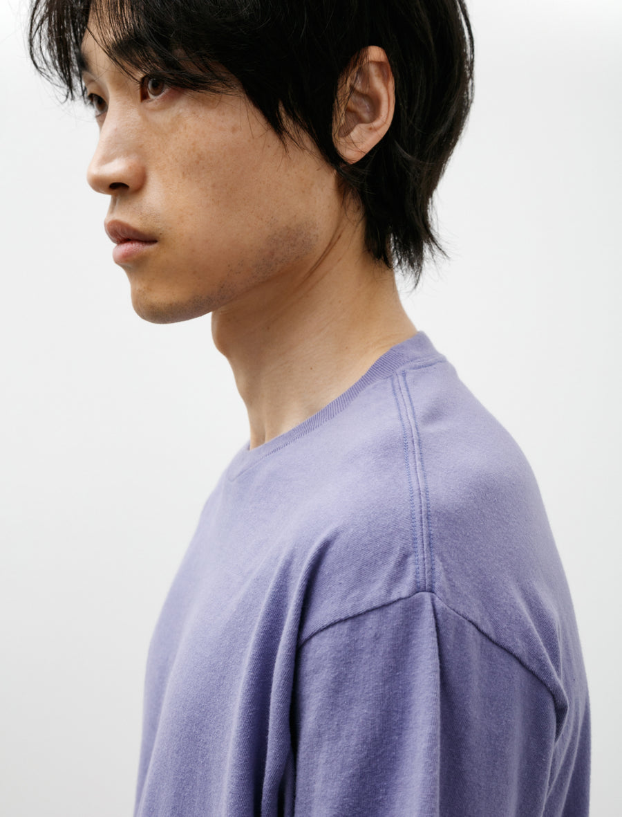 Brushed Organic Cotton Jersey Tee Light Purple - Image 4