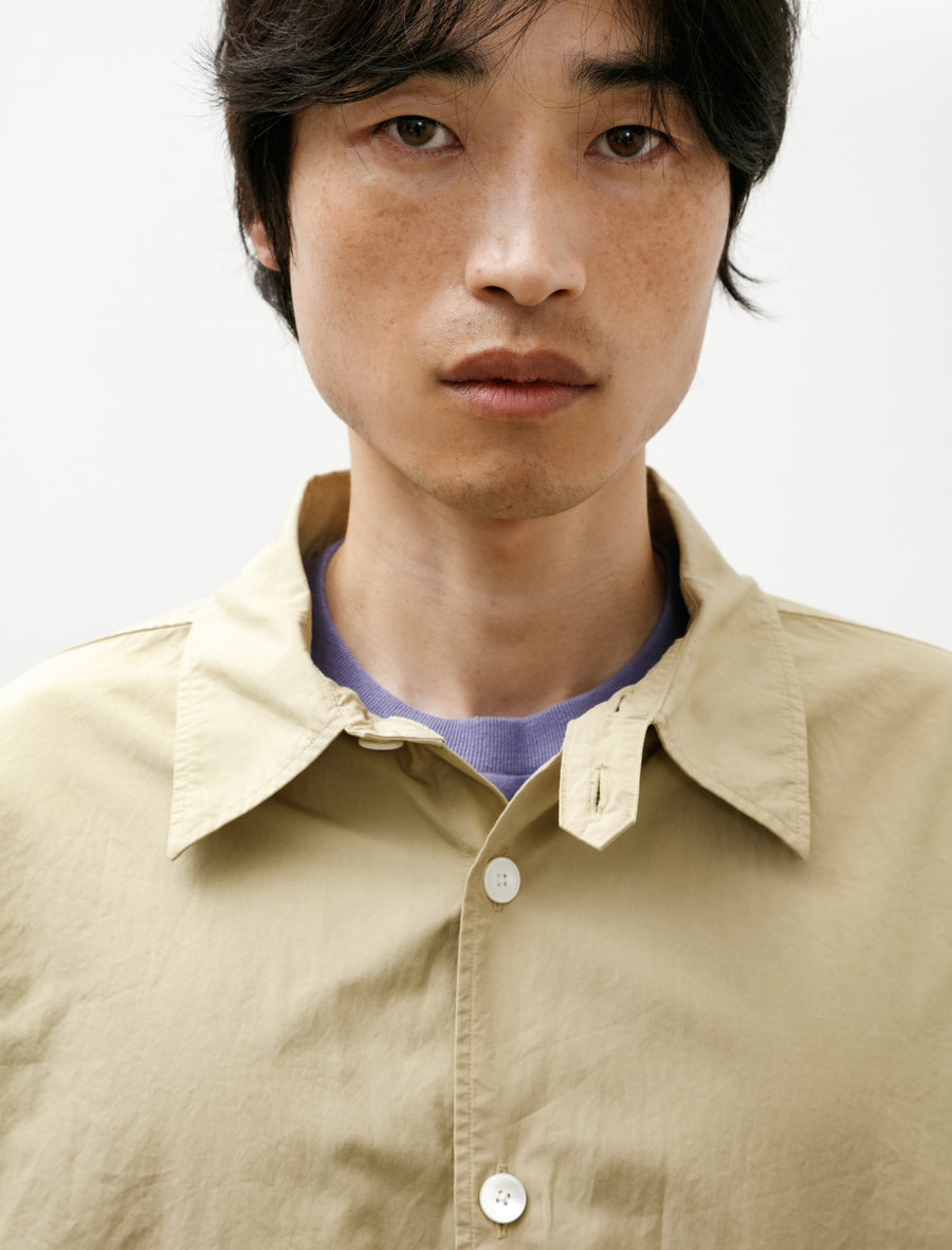 Garment-Dyed Finx Shuttle Weather Shirt Khaki Beige - Image 5