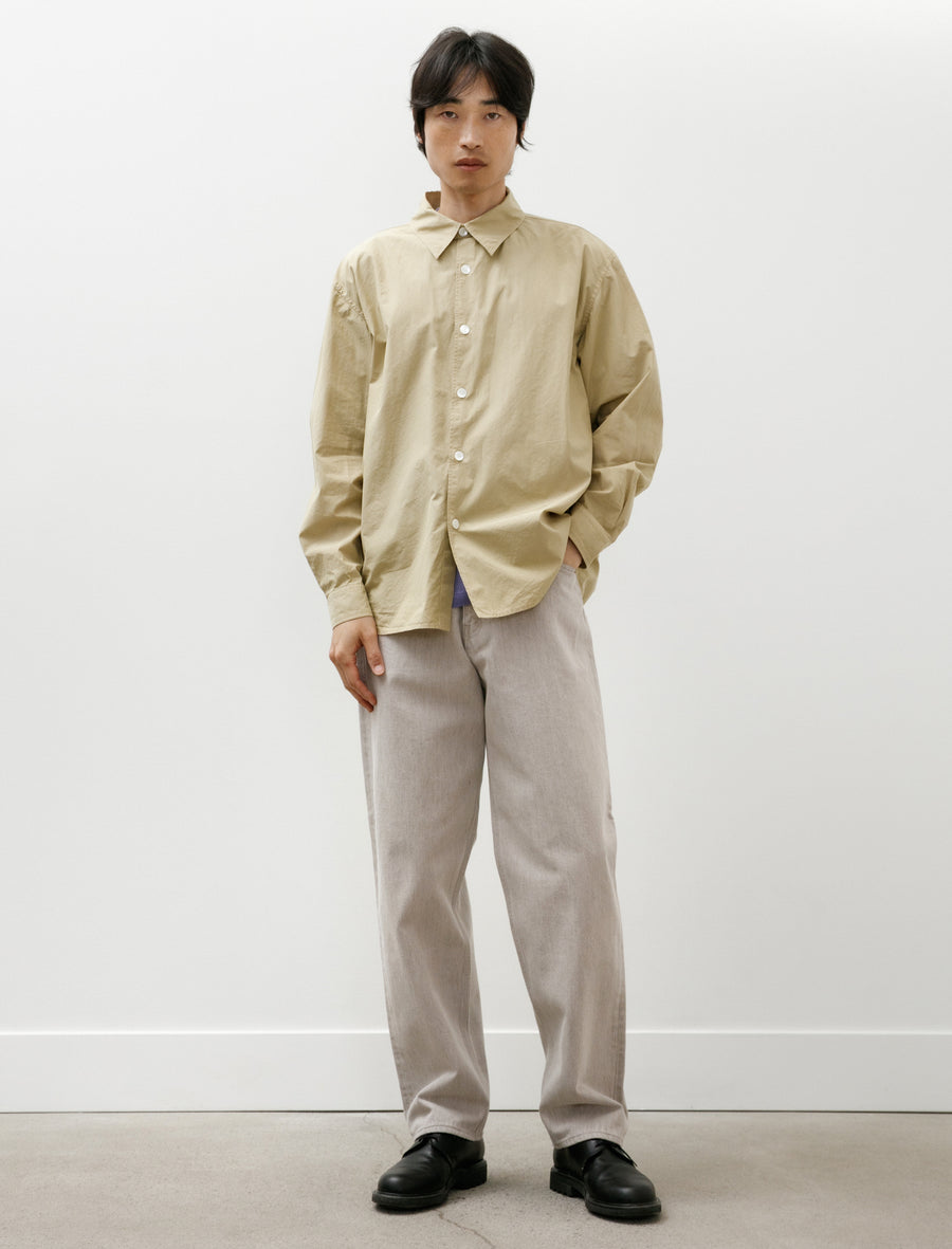 Auralee Faded Hard Twist Brown Denim Wide Pants Light Grey – Neighbour