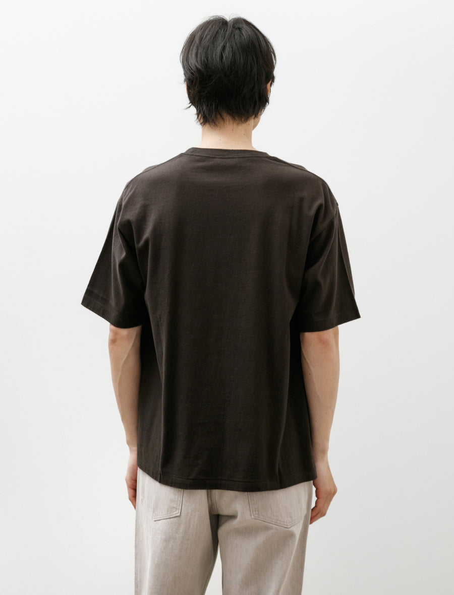 Brushed Organic Cotton Jersey Tee Ink Black - Image 2