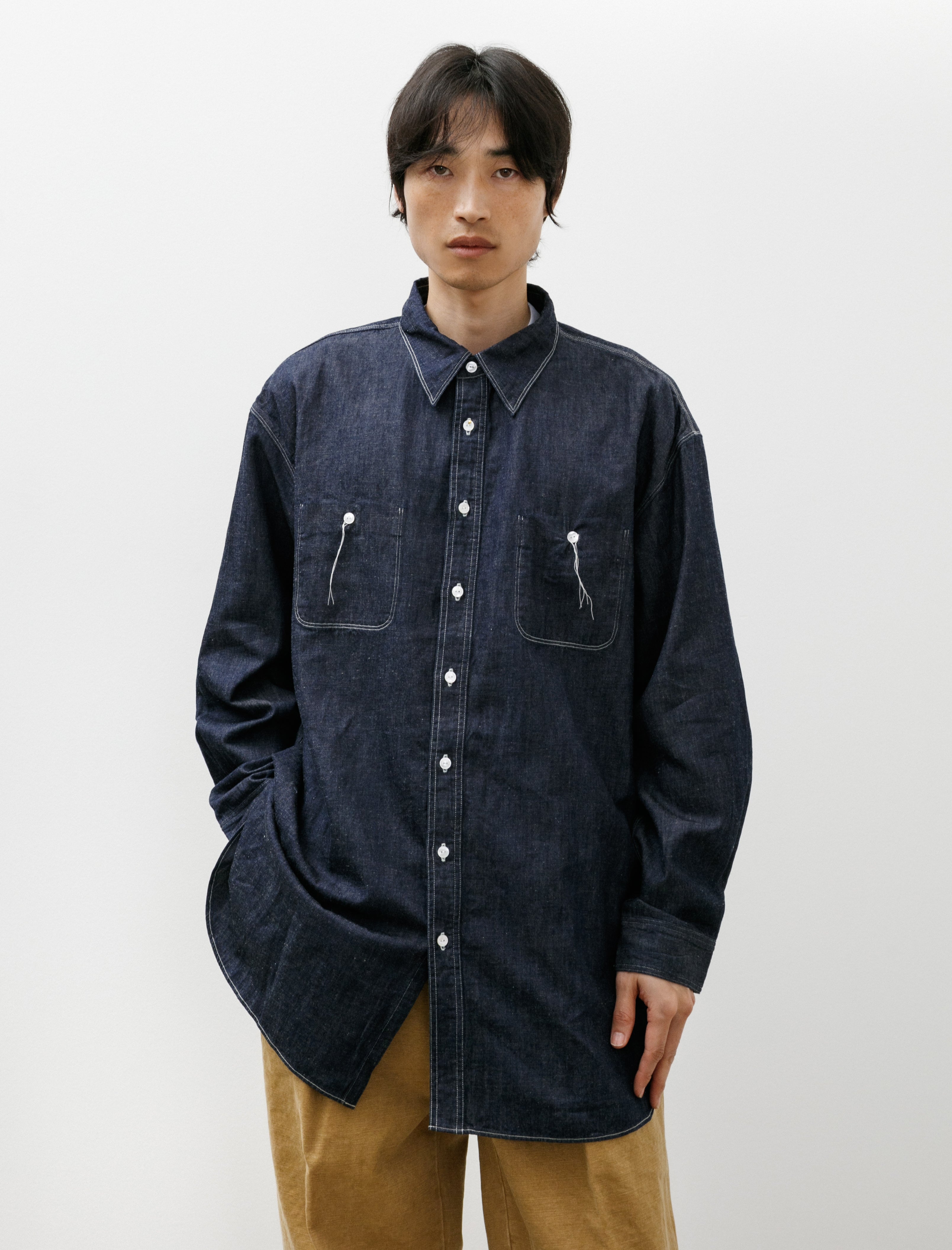Cottle Dear Denim New Wave Shirt 8oz Washed Indigo