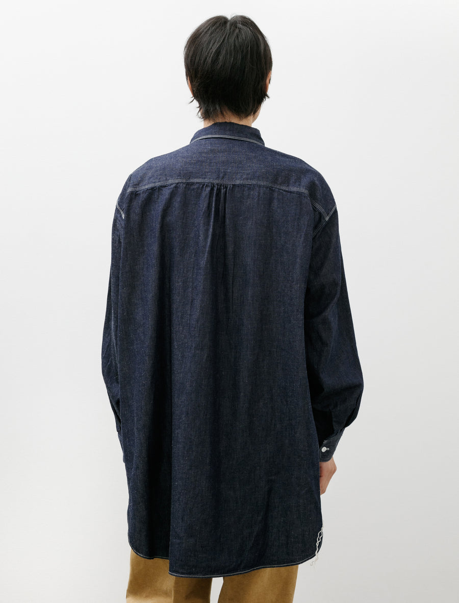 Dear Denim New Wave Shirt 8oz Washed Indigo - Image 2