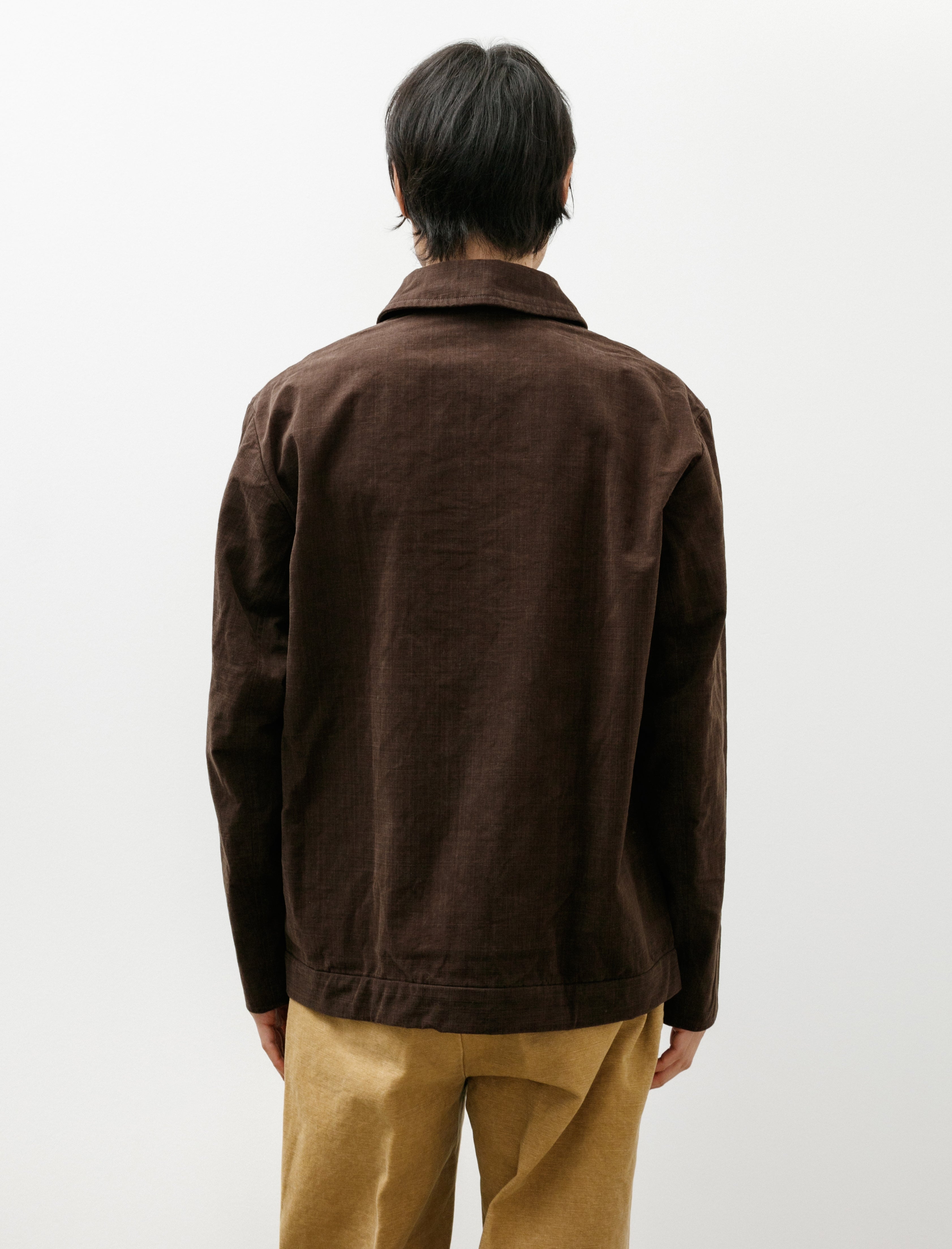 Oliver Church D Jacket Light Velvet Cotton Sleeve Lined Brown
