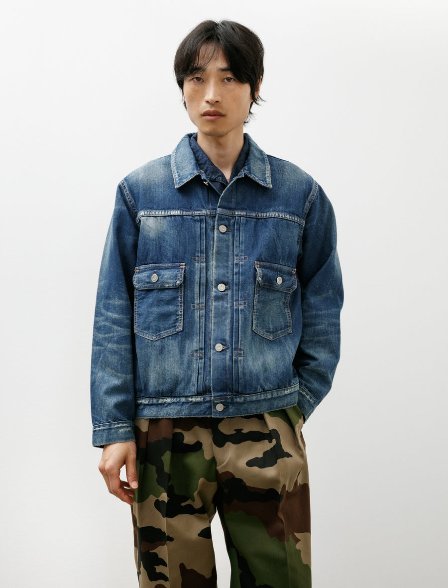 C.T.L Neo Type 2nd Denim Jacket Bengara Dark Indigo - Image 1