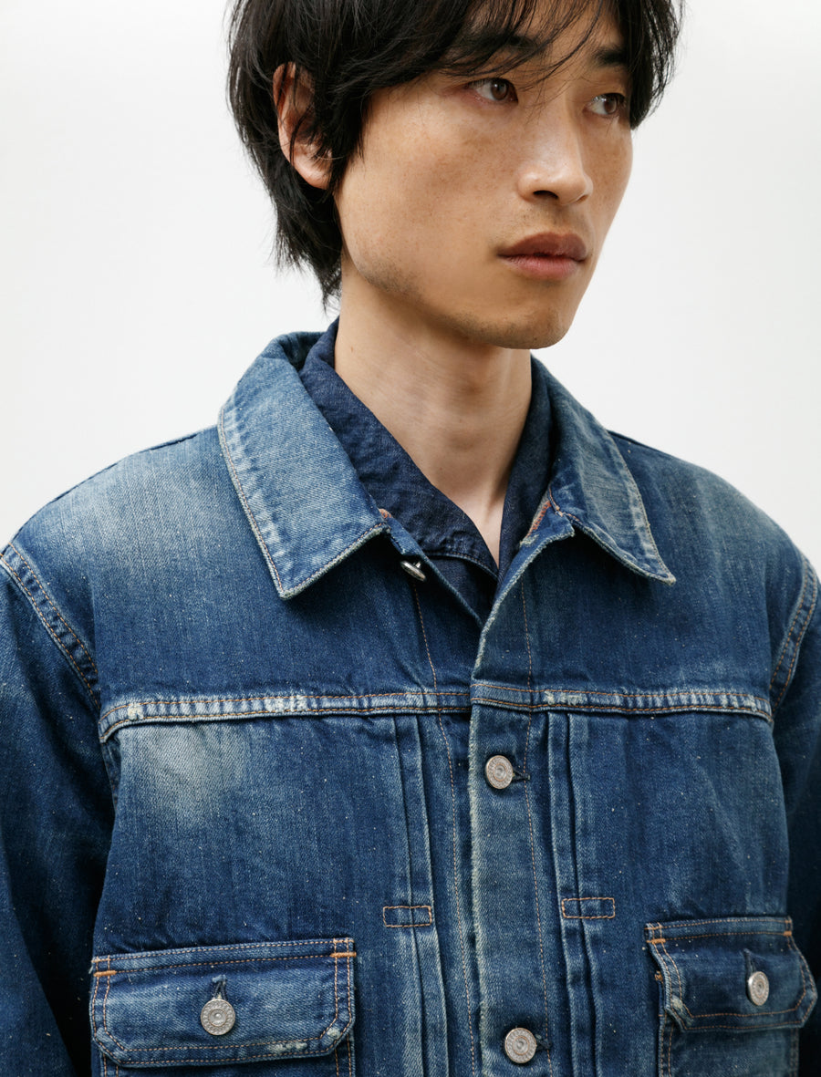 C.T.L Neo Type 2nd Denim Jacket Bengara Dark Indigo - Image 5