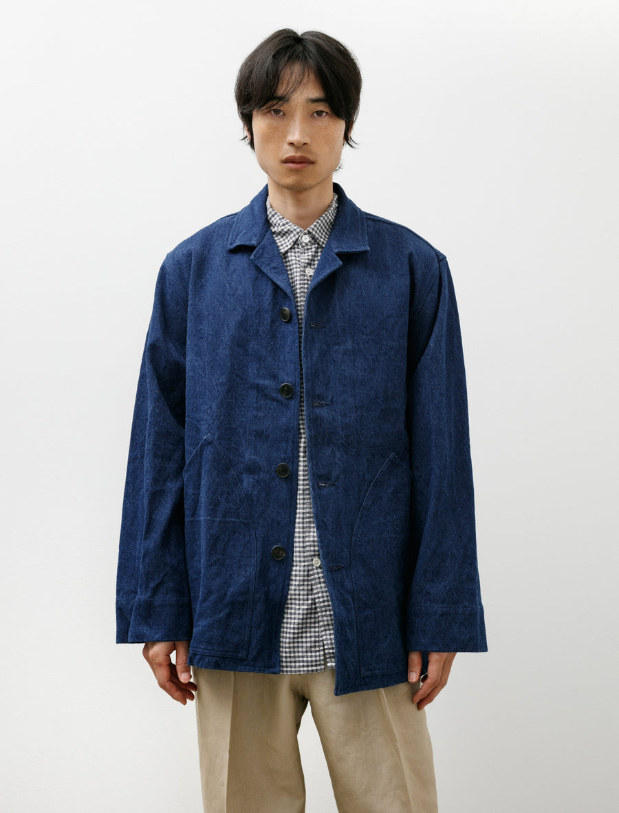 Big Jacket Cotton Linen Indigo Denim - Image 4