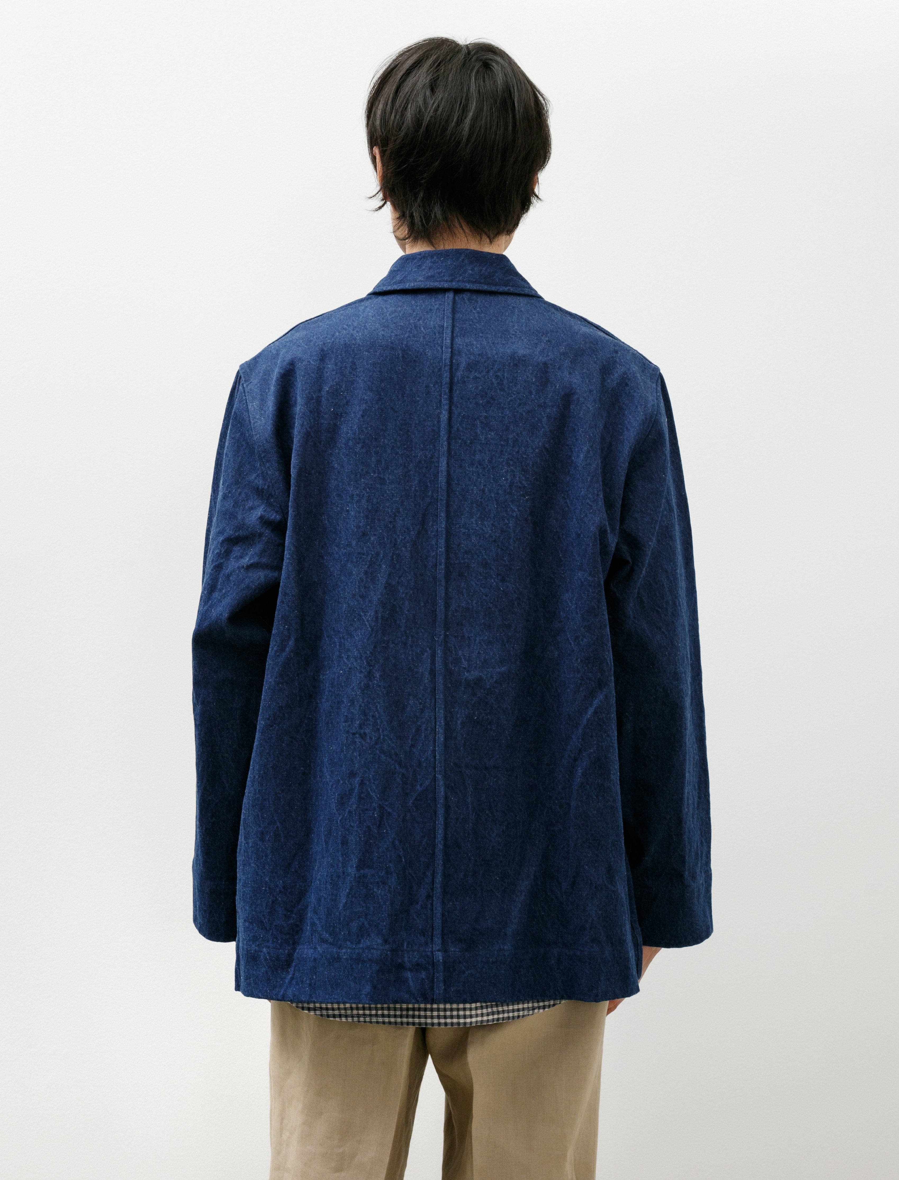 Oliver Church Big Jacket Cotton Linen Indigo Denim – Neighbour