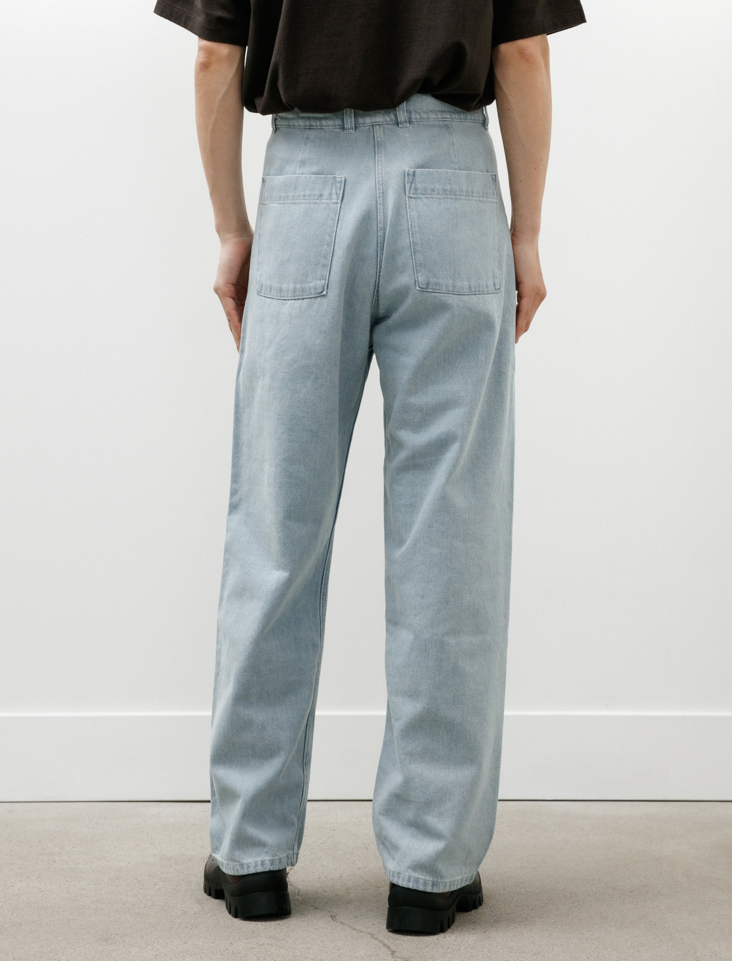 Arpenteur Four Pocket Big Mid Weight Denim Bleach