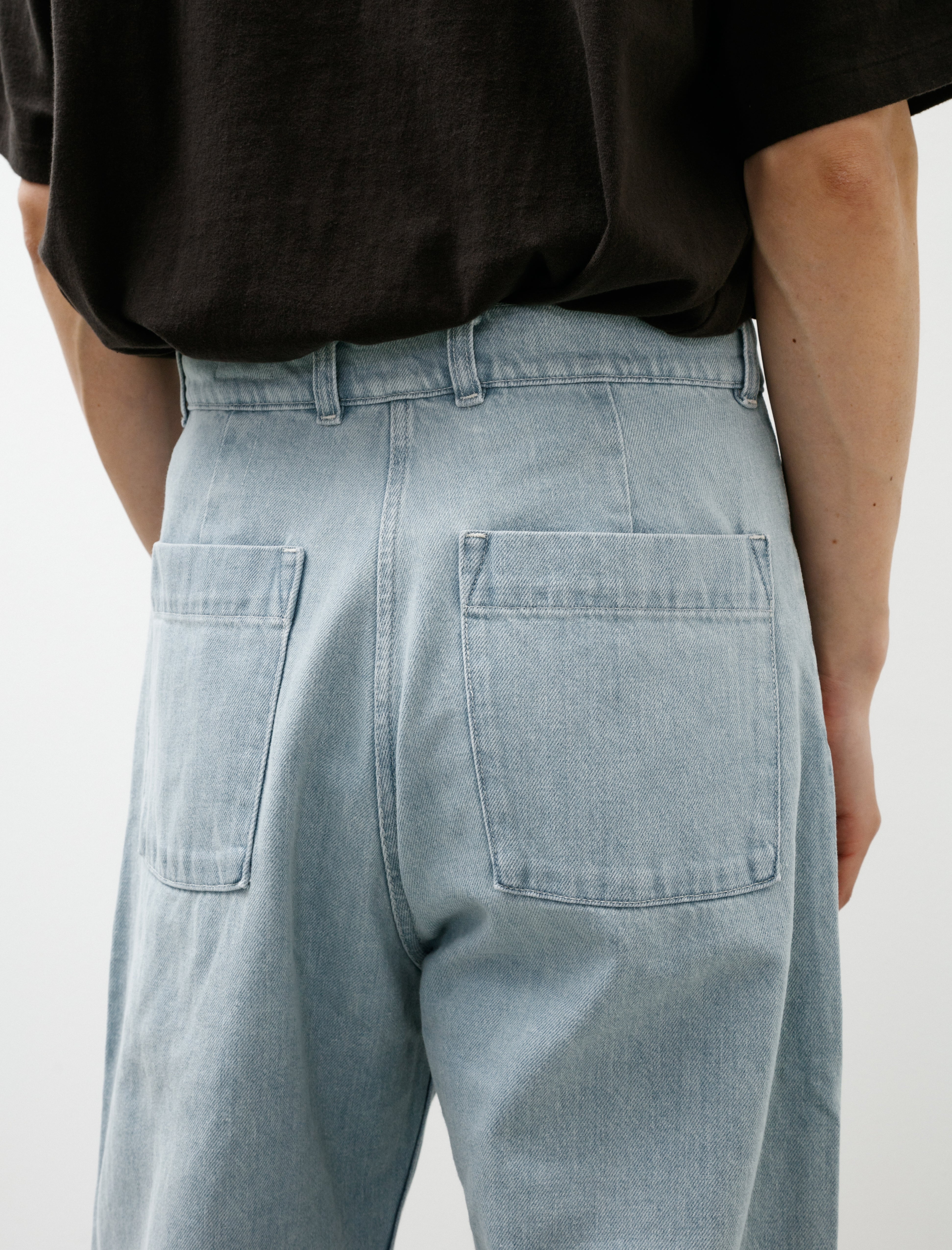 Arpenteur Four Pocket Big Mid Weight Denim Bleach