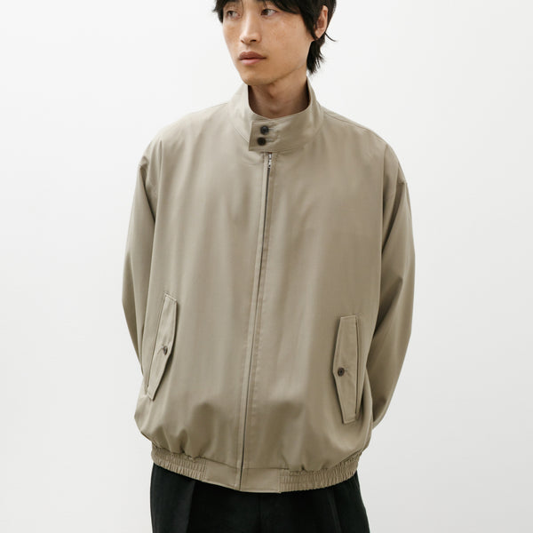 Auralee Ultra Fine Tropical Wool Zip Blouson Light Khaki – Neighbour Auralee Ultra Fine Tropical Wool Zip Blouson Light Khaki – Neighbour