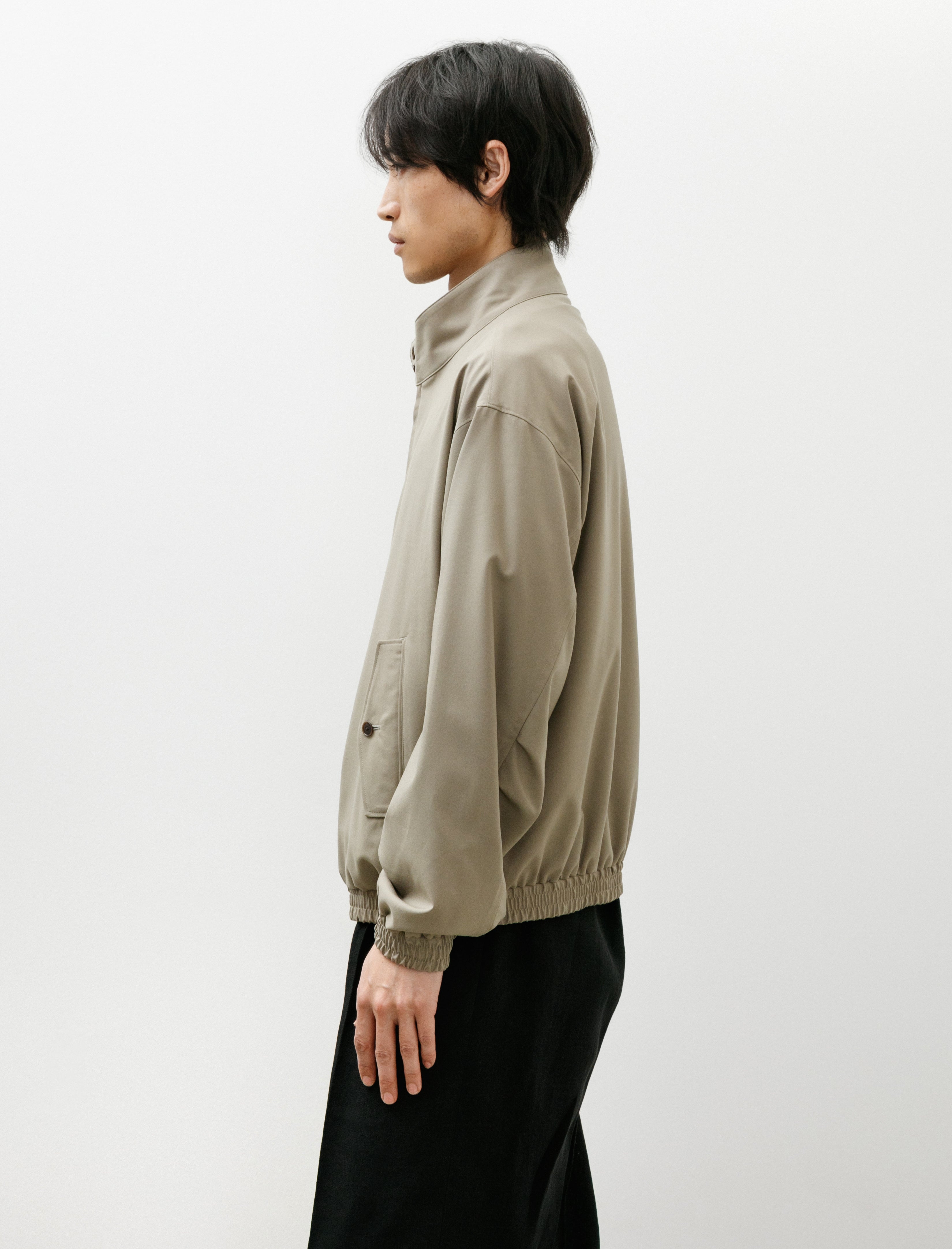 Auralee Ultra Fine Tropical Wool Zip Blouson Light Khaki – Neighbour Auralee Ultra Fine Tropical Wool Zip Blouson Light Khaki – Neighbour