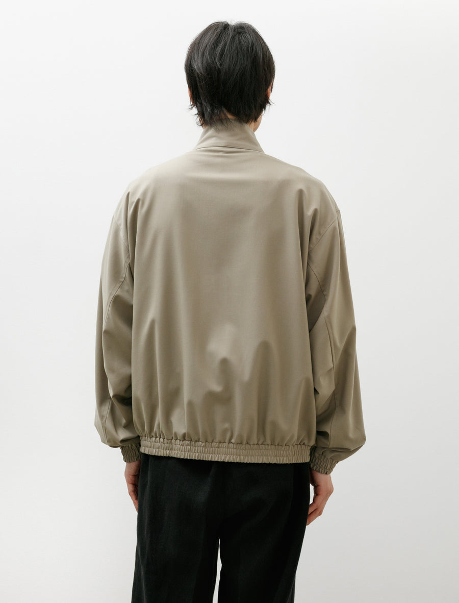 Ultra Fine Tropical Wool Zip Blouson Light Khaki - Image 2