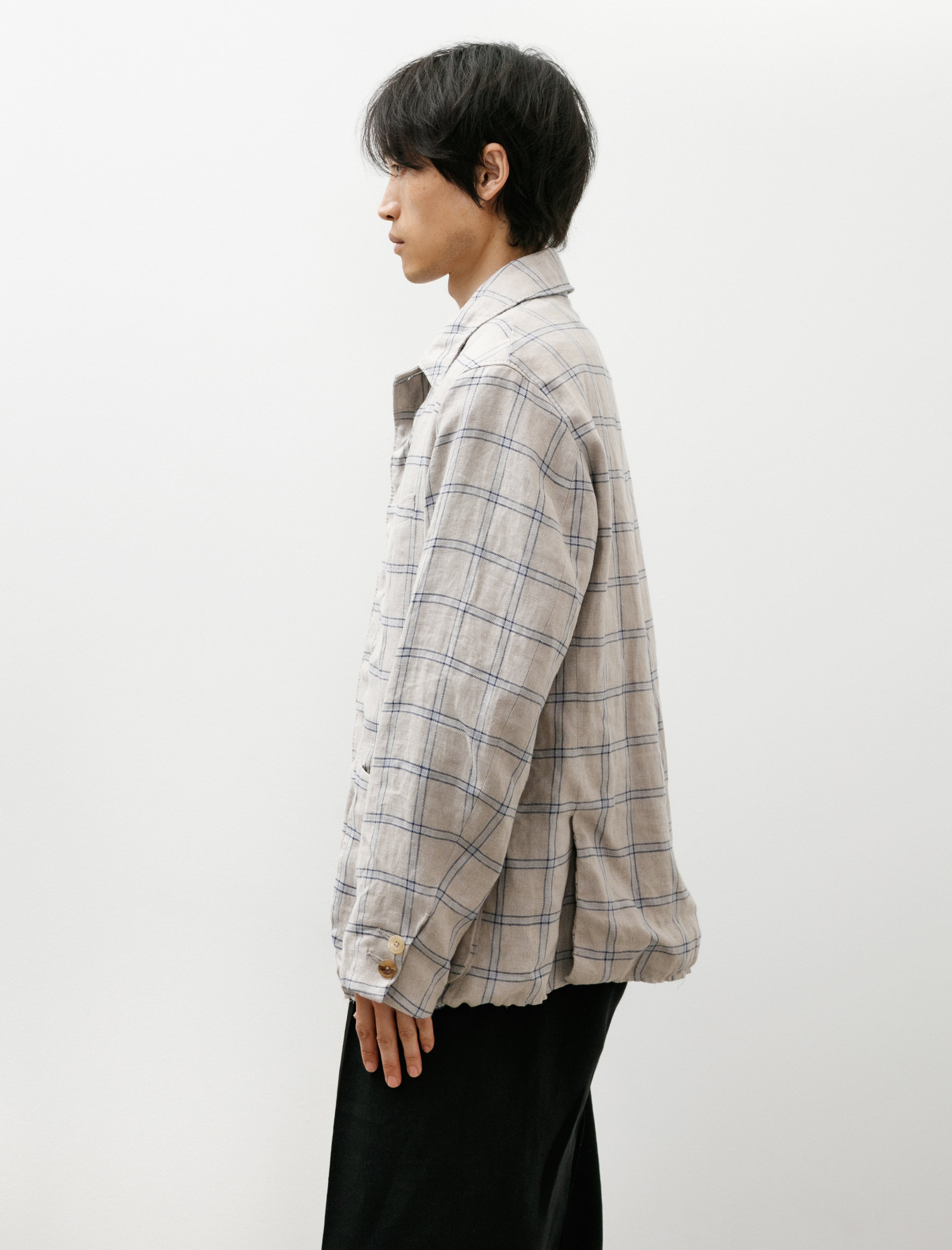Maatee & Sons Gathered Jacket Rodin White Pane