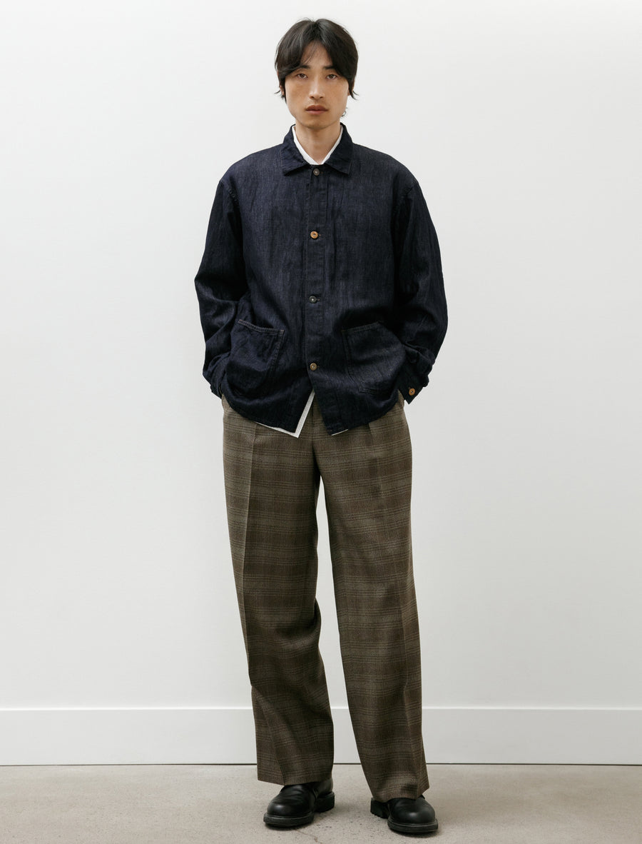 Denim Shirt Jacket Cotton Linen Silk Indigo - Image 6