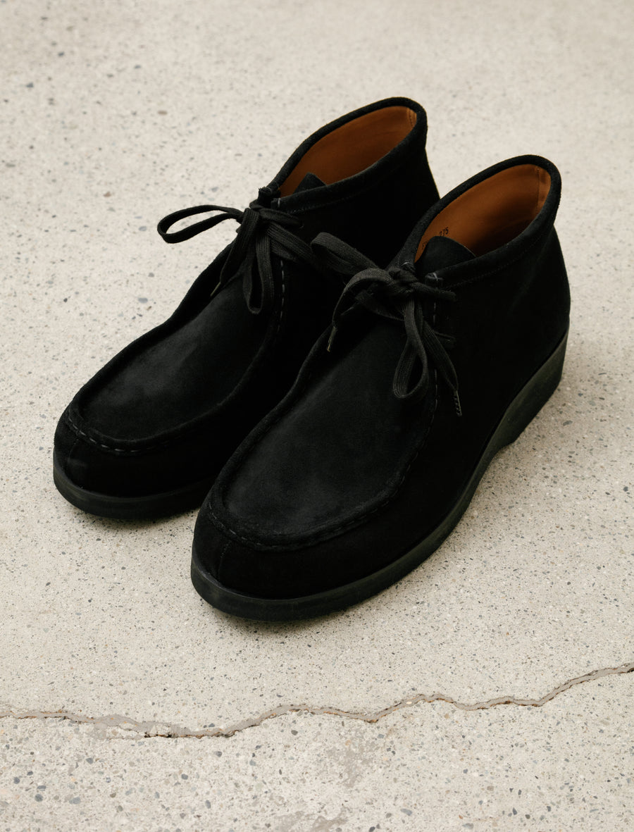 Tyrolean Shoes Suede Leather Black - Image 1