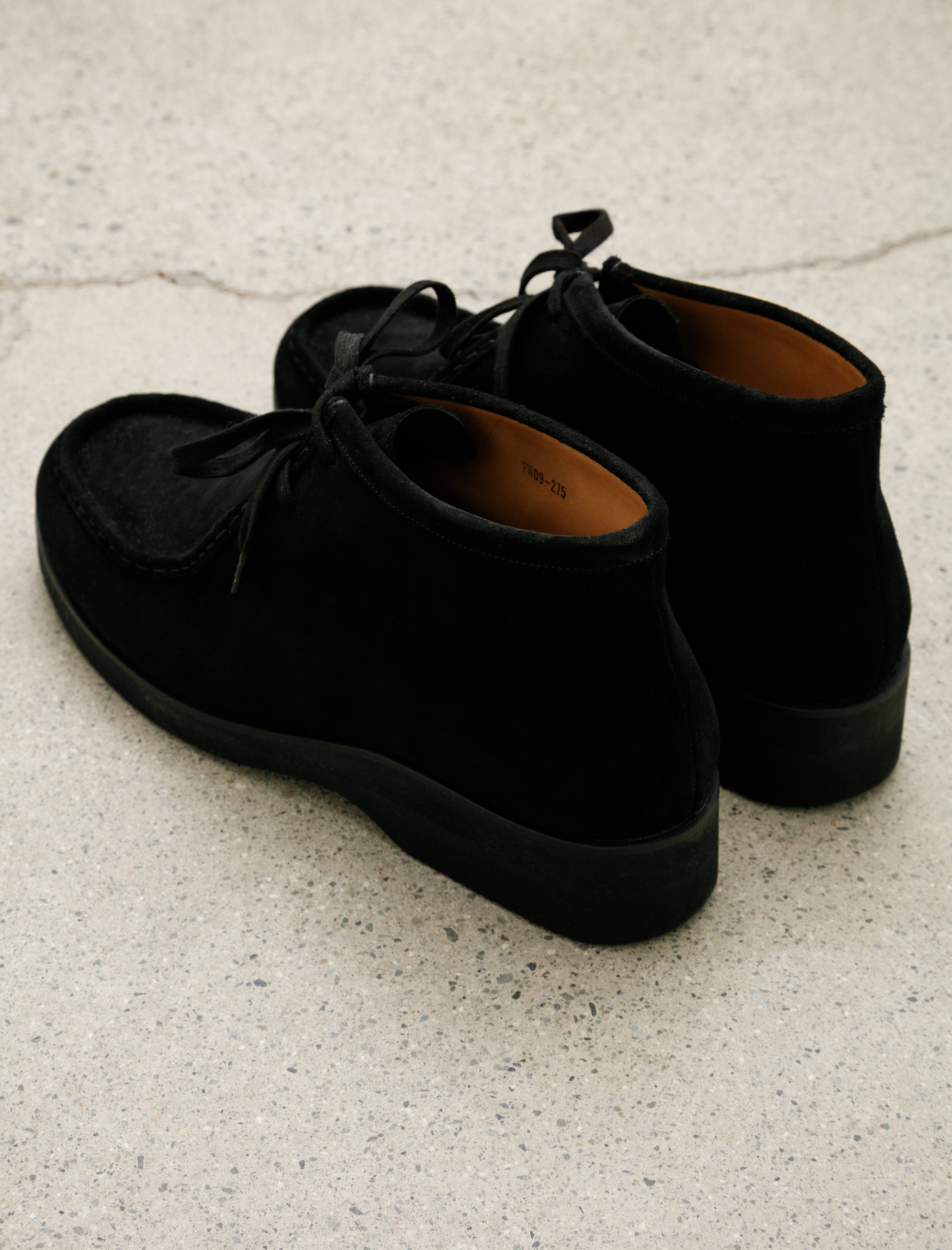 Footworks Tyrolean Shoes Suede Leather Black