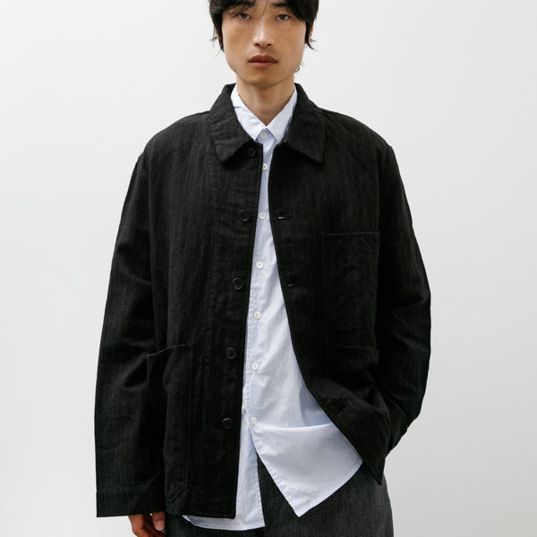 Oliver Church 3 Pocket Jacket Vintage Japanese Wool Linen Black