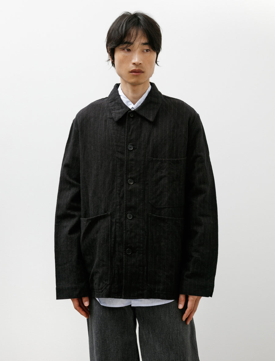 Oliver Church 3 Pocket Jacket Vintage Japanese Wool Linen Black