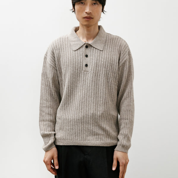 mfpen Digit Polo Knit Oatmeal Grains – Neighbour