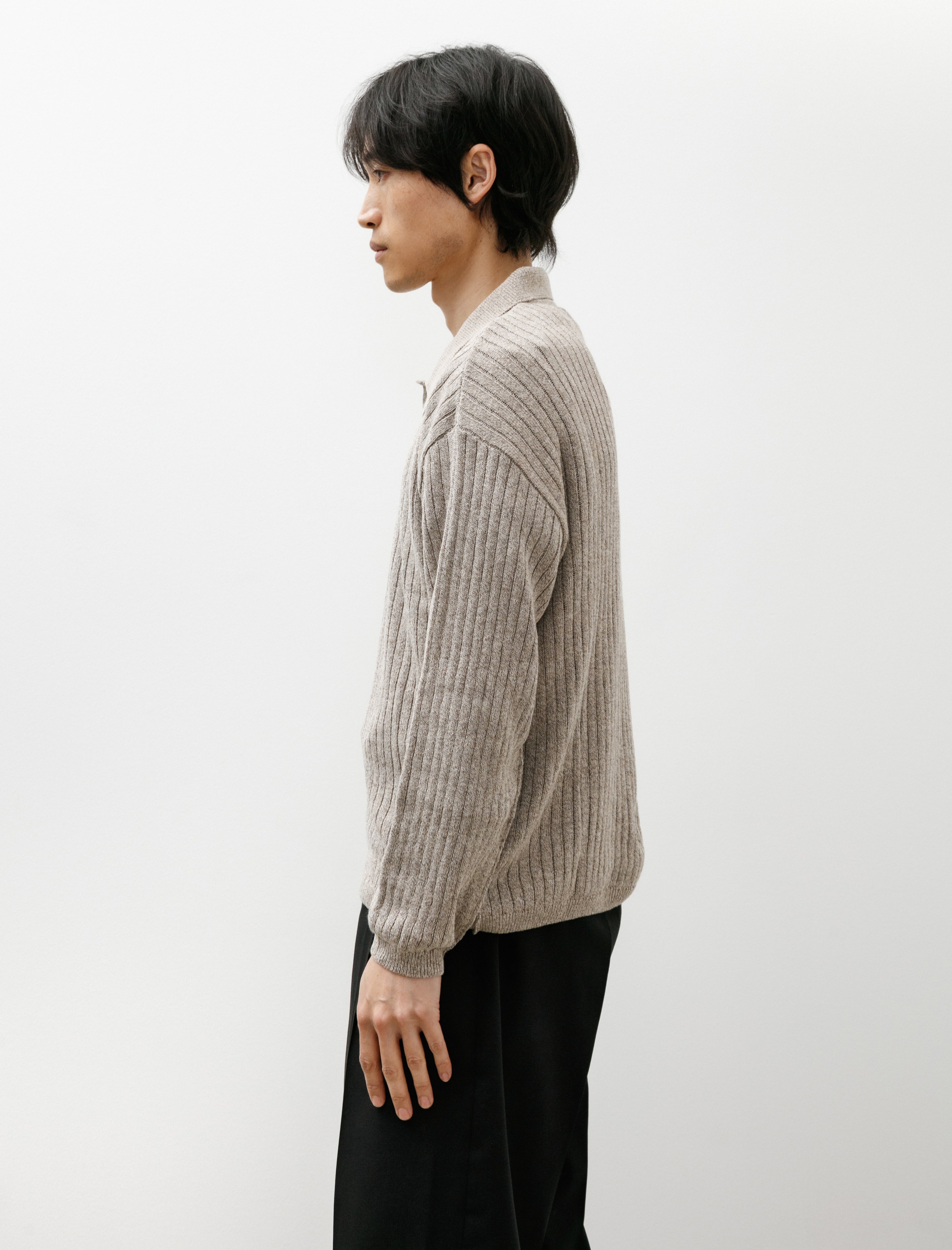mfpen Digit Polo Knit Oatmeal Grains